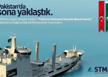 STM’nin tasarladığı Pakistanın akaryakıt ikmal tankeri denize iniyor