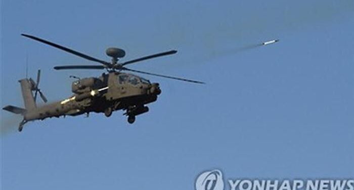 Kore’nin AH-64E’si ilk canlı mühimmatla atışa katıldı