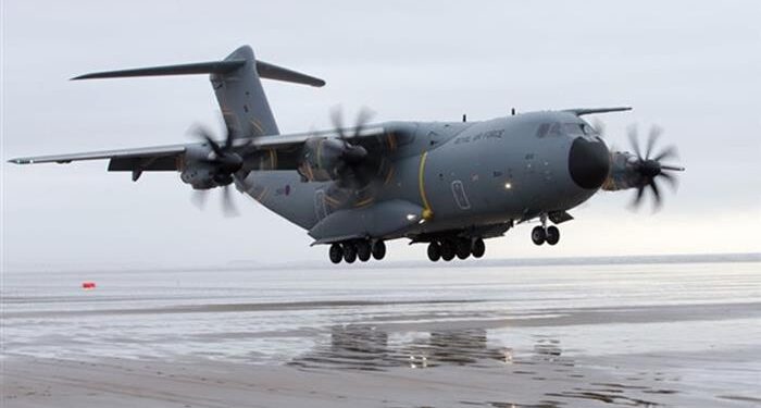 A400M, Plaja Başarıyla İndi