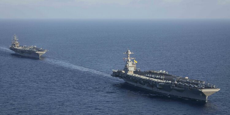 ABD Donanması, Doğu Akdeniz’de İki Uçak Gemisiyle Tatbikat Yaptı   