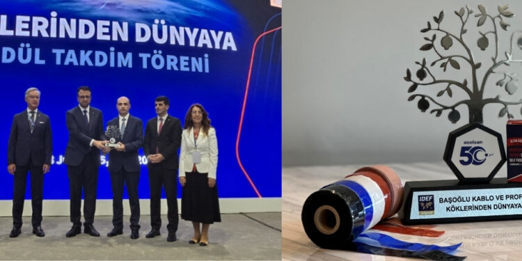 Başoğlu Kablo, ASELSAN’ın “Köklerinden Dünyaya” Töreninde Ödül Aldı