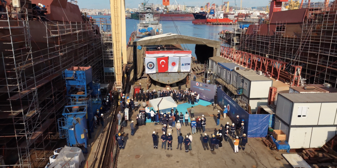 Türkiye'nin Milli Hücumbot Projesi ilk blok omurga kızağa alma töreni