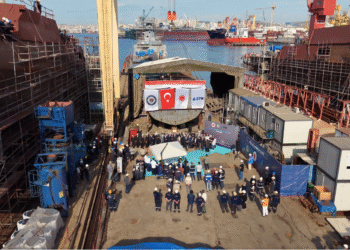 Türkiye'nin Milli Hücumbot Projesi ilk blok omurga kızağa alma töreni