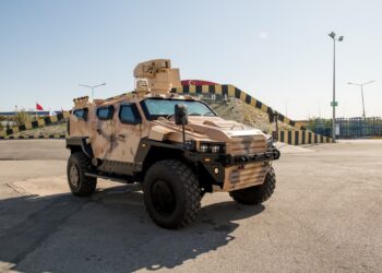 Nurol Makina Ejder Yalcin 4x4 tactical armored vehicle at DEFENSE & SECURITY 2025 in Bangkok