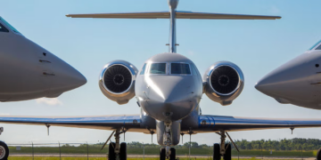 L3Harris delivers the first MC-55A Peregrine electronic warfare and ISR aircraft to the US Air Force for the RAAF.