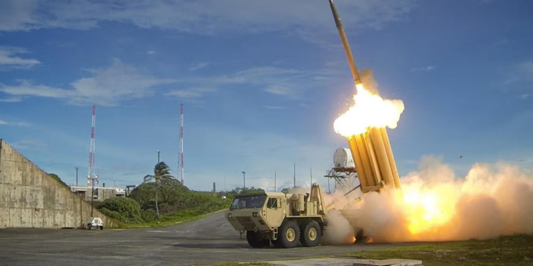 A THAAD interceptor is launched during a successful Missile Defense Agency intercept test.