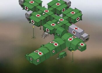 Rheinmetall Role 2 mobile field hospital configuration for the Danish Armed Forces