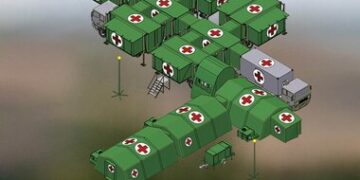 Rheinmetall Role 2 mobile field hospital configuration for the Danish Armed Forces