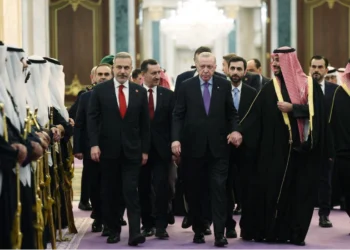 Turkish President Erdoğan and Saudi Crown Prince Mohammed bin Salman in Riyadh, February 2026