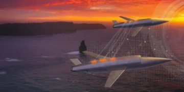 Visual representation of BAE Systems' Silver Link conformal antenna solutions, designed to fit aircraft surfaces.