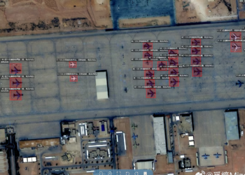 AI-powered satellite imagery from Chinese commercial companies showing detailed analysis of US military airbases in the Middle East.