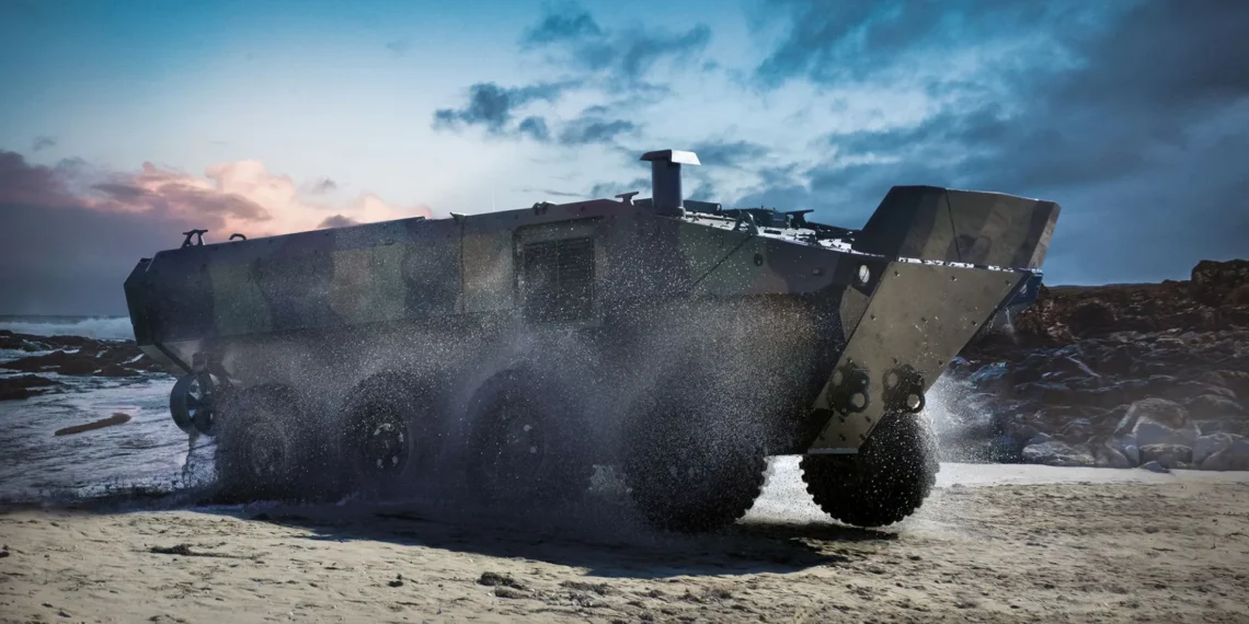 The SUPERAV 8x8 amphibious combat vehicle selected for the Spanish Navy Marines’ VACIM program.
