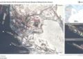 Satellite imagery of Russian GUGI-associated vessels and Yantar research ship at Olenya Guba naval base, April 5, 2026