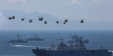 "TCG Anadolu and naval elements during the EFES-2026 exercise, demonstrating Turkey's joint operational capabilities