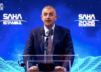 Haluk Bayraktar emphasizes digital sovereignty and autonomy against techno-feudalism at SAHA 2026 opening ceremony.