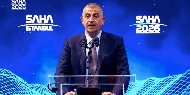 Haluk Bayraktar emphasizes digital sovereignty and autonomy against techno-feudalism at SAHA 2026 opening ceremony.