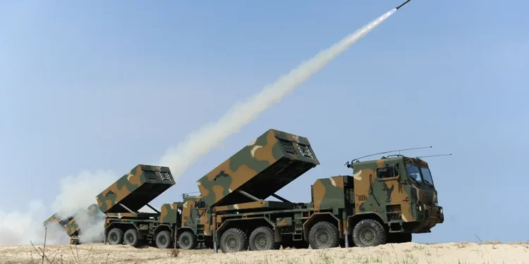 Hanwha Aerospace K239 Chunmoo multiple rocket launcher system for the Estonian Defence Forces.
