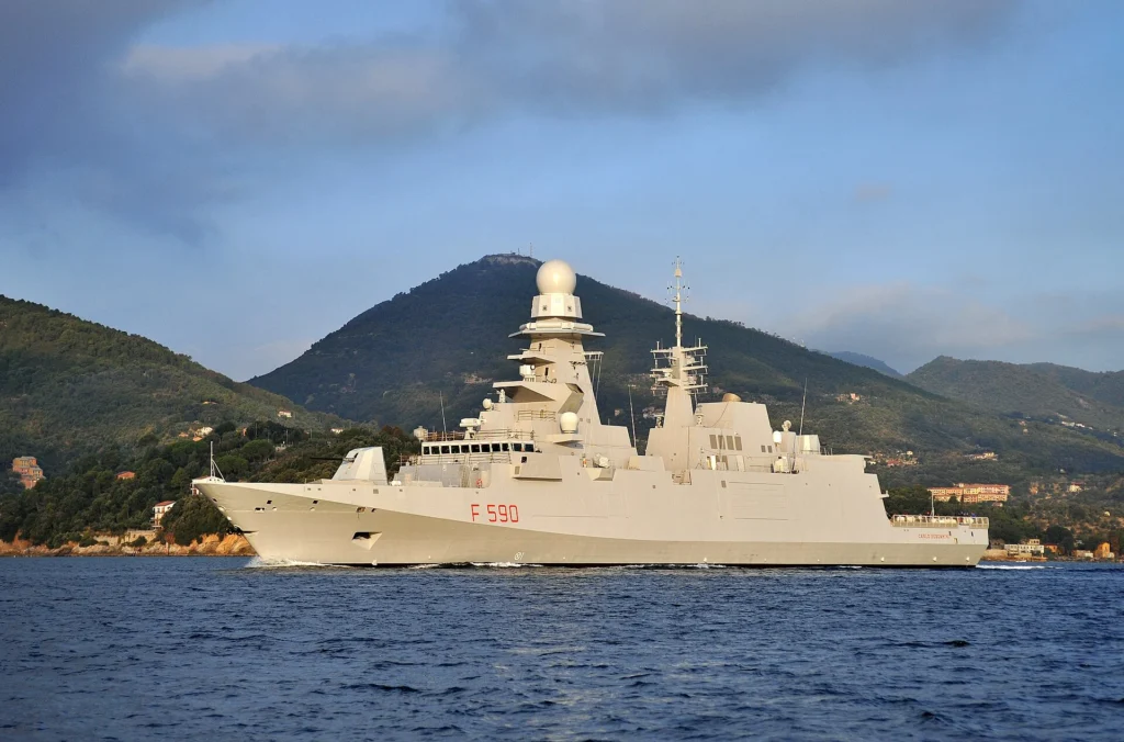 Italian Navy FREMM class frigate Carlo Bergamini F 590 - Italy's naval power