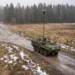 Leonardo Guardian Vantage electronic warfare and SIGINT system integrated on an armored vehicle.