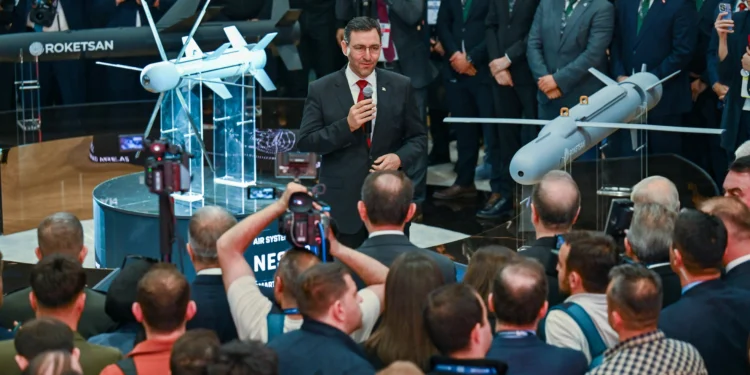 Roketsan NEŞTER kamikaze munition with surgical strike capability and new defense systems at SAHA EXPO 2026.