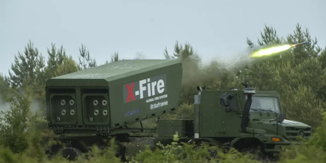 Thales ve Soframe tarafından geliştirilen X-Fire Kara Uzun Menzilli Vuruş Sistemi, ilk canlı atış testini gerçekleştiriyor.