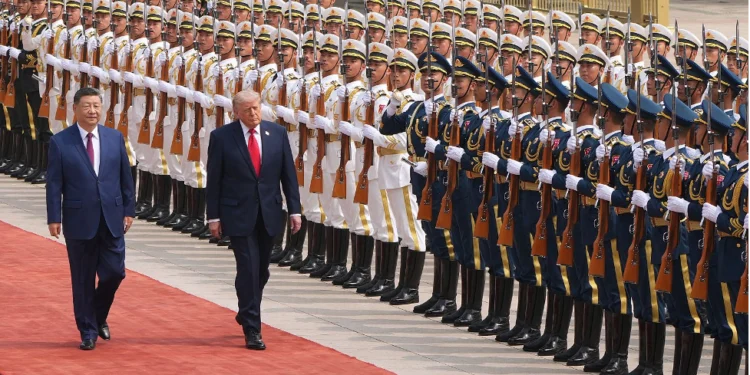 US President Donald Trump and Chinese President Xi Jinping during their historic strategic summit in Beijing.