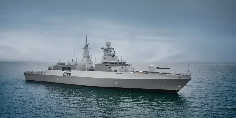 The MEKO A-200 DEU class frigate selected by Germany to replace the canceled F126 program.