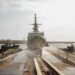 İspanya Navantia tersanesinde denize indirilen Suudi Arabistan korveti HMS ALMADINAH.