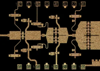 Northrop Grumman W-band GaN monolithic microwave integrated circuit MMIC chip for military radar and satellite communications