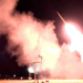 Night launch of a THAAD missile interceptor demonstrating the solid rocket boost motor in action.