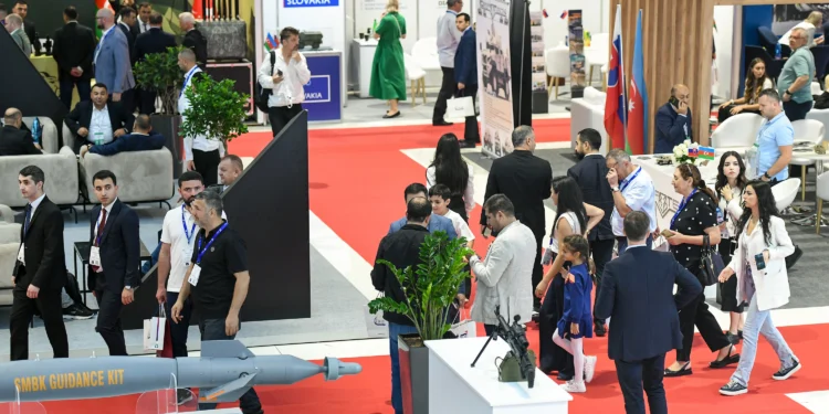 An archival image from the ADEX Azerbaijan International Defence Exhibition held at the Baku Expo Center.