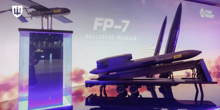 FP-7 Ballistic Missile system showcased at the Brave1 Advantage event in Ukraine.