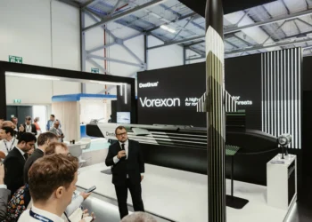 Destinus CEO Mikhail Kokorich introducing the Vorexon point defense system