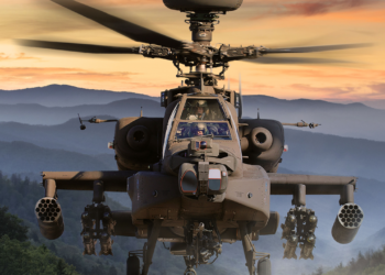 AH-64 Apache attack helicopter equipped with M-TADS/PNVS system