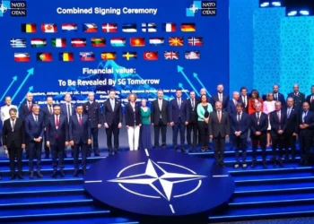 Combined signing ceremony for defense projects at the NATO Summit, highlighting Türkiye's strategic contribution.