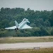 Quadriga Eurofighter (Tranche 4) combat aircraft during its first test flight at Manching.