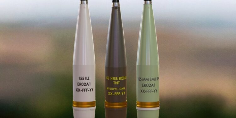 Rheinmetall tarafından Ukrayna için üretilecek 155 mm ER02A1 topçu mermileri