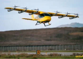 Wisk Aero eVTOL aircraft in flight, a key asset in the Boeing Archer agreement.