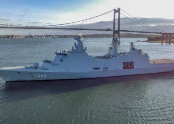 Royal Danish Navy frigate during DANEX 2026 exercise