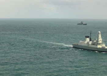 Royal Navy destroyer tracking Russian shadow fleet vessel in UK waters