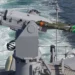 MBDA SIMBAD RC anti-missile system mounted on a warship's deck
