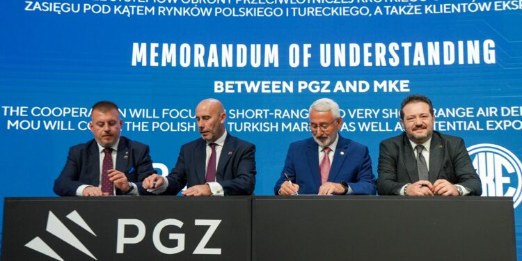 The memorandum of understanding signed between MKE and PGZ in the field of air defence systems.