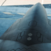 Close-up image showing the nose and fuselage design of a next-generation fighter aircraft concept
