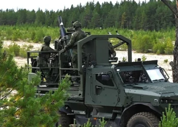The Patria TREMOS mortar system on a SISU vehicle belonging to the Finnish Defence Forces