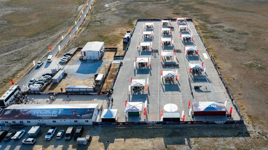 TEKNOFEST Roket Yarışması'nın düzenlendiği Aksaray Hisar Atış Alanı'nın havadan görünümü